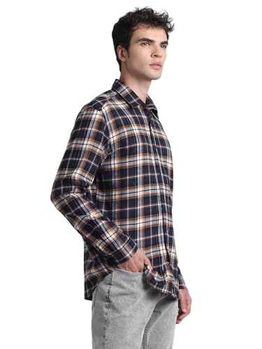 Image of Jack & Jones Men Cotton Blend Solid Regular Fit Shirt
