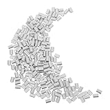 LOORGVEL 250pcs Aluminum Wire Loop Sleeves Double Hole Crimping Cable Crimps for Strong Secure Connections Industrial and Home Applications