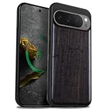 Carveit Magnétique Coque pour Google Pixel 9 Pro Étui [Antichoc Pare-Chocs en TPU Souple] Case de Téléphone Compatible Magsafe Pixel 9 Pro Coque (Bois Sombre-Map Vintage Allemagne)