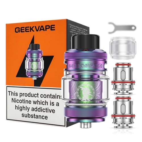 Geekvape Zeus Sub Ohm Tank 5 - Available in 5 Colours - Compatible with Z XM Coils (Boost Version) 2ml Cartridge Capacity 510 Connection Leak Resistant Best for DTL No Nicotine (Rainbow)