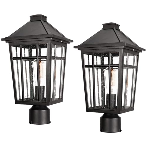 Darkaway 2pcs Large Outdoor Post Lights Lamp, 17inch Waterproof Aluminum
