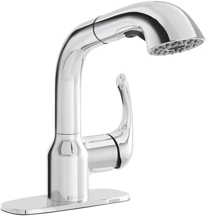 Dunning Single-Handle Pull-Out Laundry Faucet with Dual Spray Function in Chrome