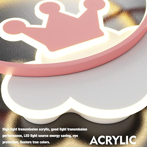 Creativo rosa corona nuvola LED plafoniera