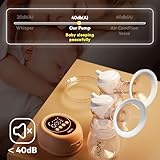 NCVI Electric Breast Pump 8128, Double Breast Milk Pump 4 Modes 9 Levels, Rechargeable Breastfeeding Pump with LED Display, Anti-Backflow, 21/24mm Flanges - Image 7