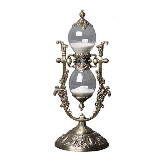 Hourglass Timer, 15 Minutes Embossed Golden Hourglass Timer,Used for Vintage Home Decoration, Office / Desk Decoration, Kitchen Wedding Gifts (P1-G42U-8VJR)