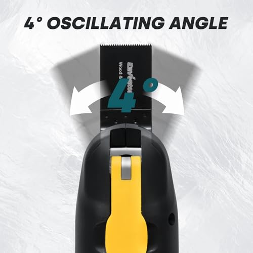 Enventor 20V Cordless Oscillating Multi tool, Brushless Oscillating Saw with 28PCS Accessories, Fast Charger, 6 Variable Speeds, 4° Oscillation Angle for Scraping, Sanding, Cutting, Blue - Thumbnail 3