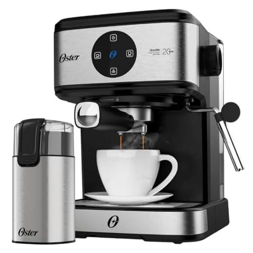 Oster Kit Espresso Oster - Cafeteira Double e Moedor de Café Elétrico Inox - 127V