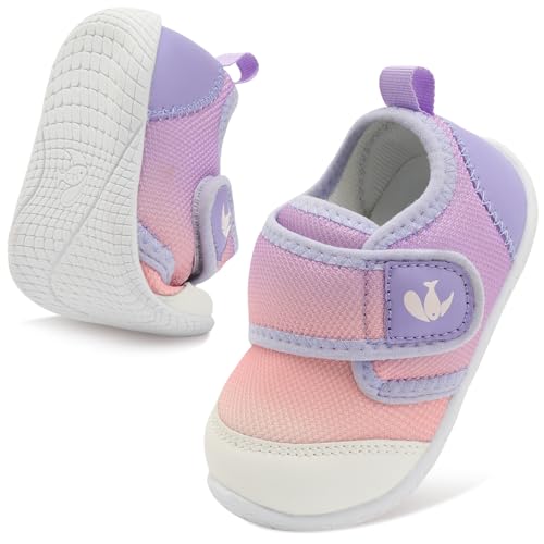 FEETCITY Toddler Shoes Girls Boys Barefoot Shoes Toddler Walking Shoes Kids Slip On Sneakers Breathable Tennis Shoes