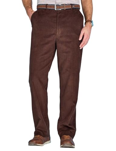 Chums Men's Corduroy Pants with Hidden Extra Stretch Elasticated Waist