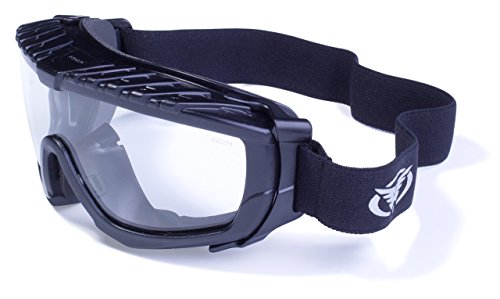 Global Vision Eyewear Ballistech 1 Safety Glasses with Matte Black Frames and Clear Anti-Fog Lenses