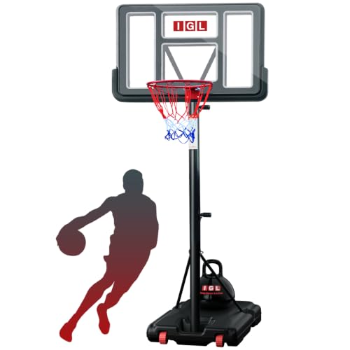 IGL Adjustable Outdoor Basketball Hoop for All Ages