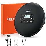 Kompatibel und einfach zu bedienen: Weitgehend kompatibel mit CD-, MP3-, CD-RW-, CD-R-Formaten und WMA-Audiodateien von einer CD. (Unterstützt keine DVD). Die Vorderseite verfügt über ein LCD-Display und Tasten für die Wiedergabe und andere Funktionen. Durch die Taste an der Seite können Sie die Lautstärke einstellen. Der CD Player ist mit einer AA-Batterie betrieben, so dass es nicht aufgeladen werden kann.