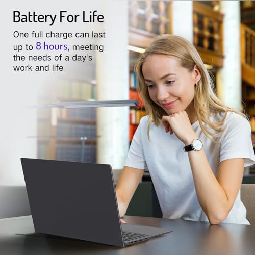 DERE 14”Laptop, 1920 * 1200 IPS Display Laptop for Student and Business, N5805, 8GB RAM, 256GB SSD, HDMI, Wi-Fi, Win11 OS, Silver Gray - Image 7