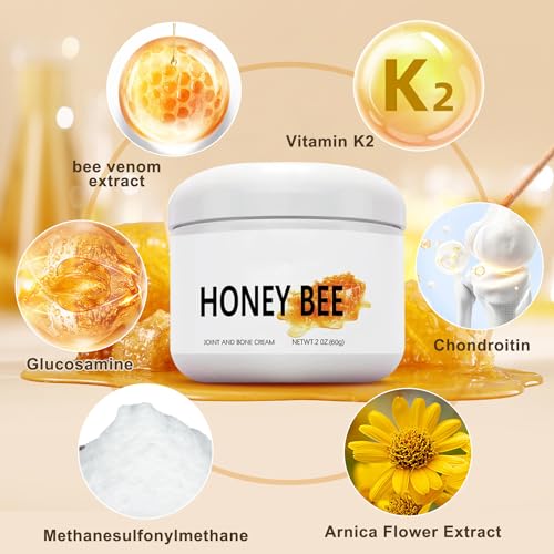 BSOON Bienengift Creme 2 Stück Honey Bee Venom Bone Healing Cream, Australian Bienengift Knochenheilungscreme, Gelenk Behandlungscreme Bienengift Pflege Reparatur Creme – Bild 4