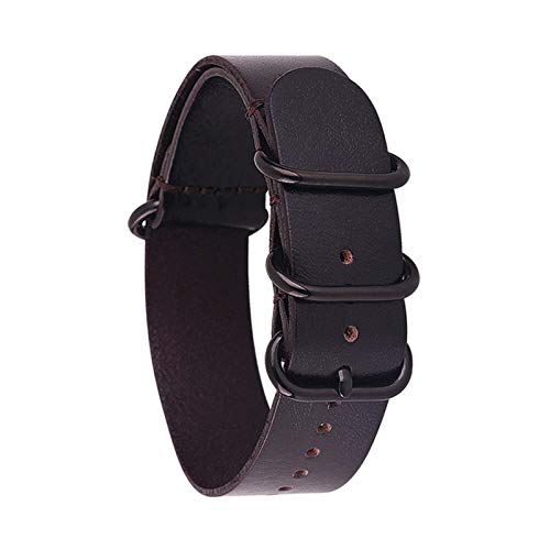 Bracelet de montre femme et homme à boucle anneau silver et black