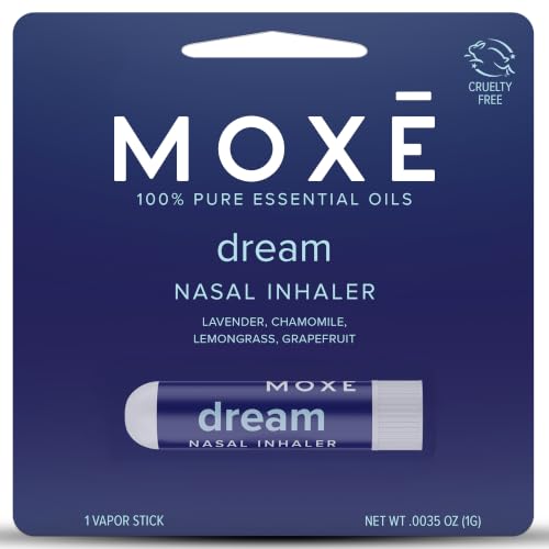 MOXĒ Dream Nasal Inhaler Stick, Calming Bedtime Essential Oil Blend 1PK