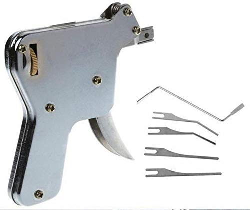 Magiin Set de 6 pcs Herramientas de Reparación de Bloqueo Llaves Pistola de Selección de Bloqueo y Llaves Herramienta de Selección de Bloqueo del Extractor de Llaves para Candado