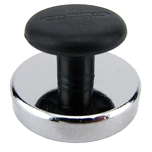 Master Magnetics Round Base Magnet Fastener With Knob,Chrome,1.43" Diameter, 0.98" Total Height With 1" Diameter Knob/16 Pounds,(Box Of 4), Hmkr-45X4 #TOP1