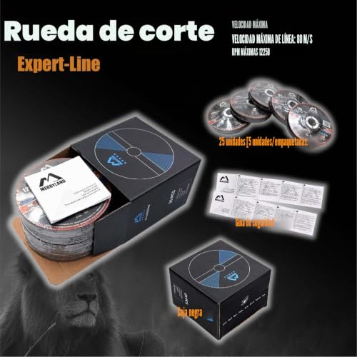 Miniatura 6 de Merryland Disco De Corte 125 Metal Para Amoladora Angular, 125 X 3,0 X 22,23 Mm Disco Corte 25 Piezas, Acero Hierro, Experto-Line E21083042