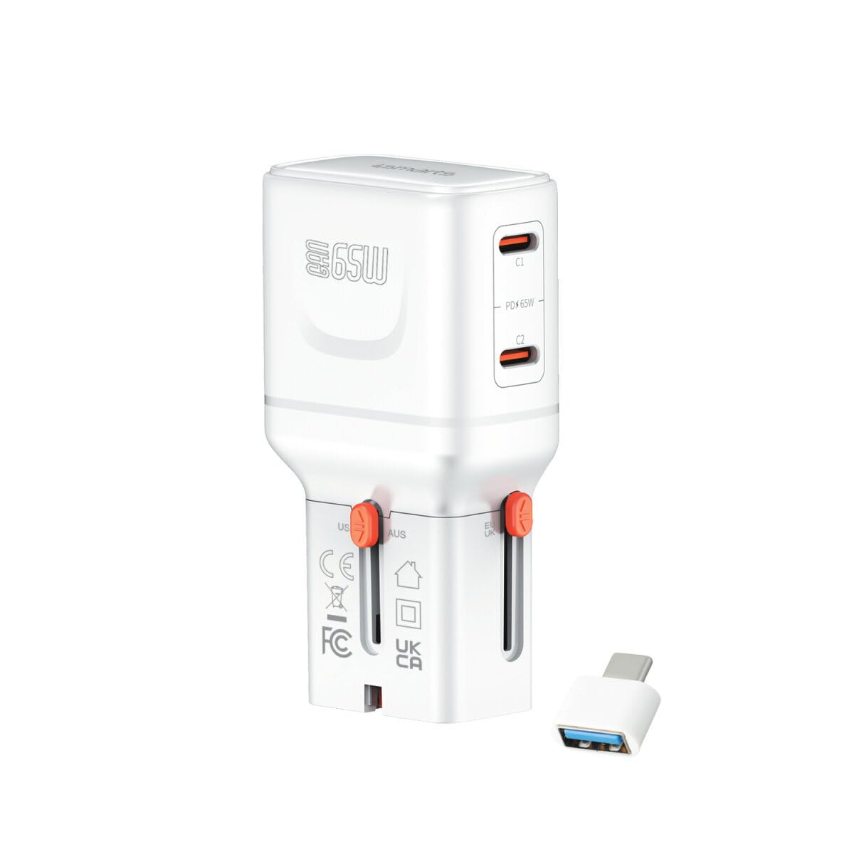 4smarts Weltreiseadapter Nomad Pocket 65W, weiß