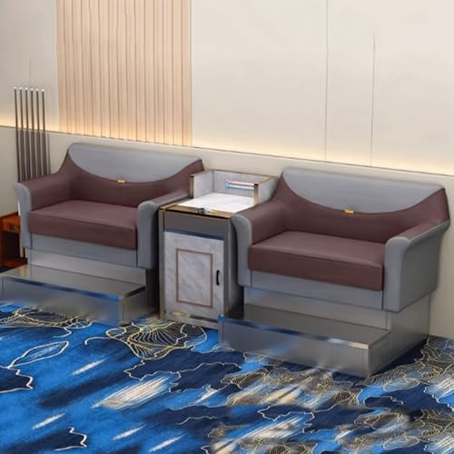 Sofá de billar con portavasos y mesa auxiliar