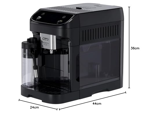De'Longhi Magnifica Plus ECAM320.60.B, Machine à Café Automatique, Système Latte Crema Hot pour Cappuccino Automatique, 4 Recettes, Écran Couleur Soft Touch, Fonction Extra Shot, Fonction x2, Noir