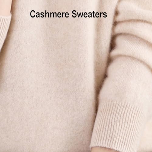 Cashmere Sweaters for Women, Crew Neck Long Sleeve Soft Pullover Sweater4