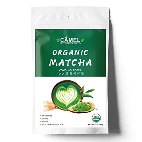 Camel Certified Organic Matcha Green Tea Powder Matcha Premium Culinary Grade 10 Oz First Harvest Pure Matcha Powder Unsweetened Baking Latte Smoothies High In Antioxidant Detox Gluten Free Vegan #TOP17