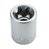 ALYCO 192298 - Llave de vaso 1/2" Torx hembra Cr-V cromado mate tipo E-18 x 38 mm