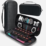 【24 emplacements pour cartes de jeu】 Plus besoin de conserver une cartouche de jeu supplémentaire pour votre Switch 2025. Les 24 emplacements pour cartes de jeu vous permettent de transporter et de changer de jeu préféré à tout moment et en tout lieu.