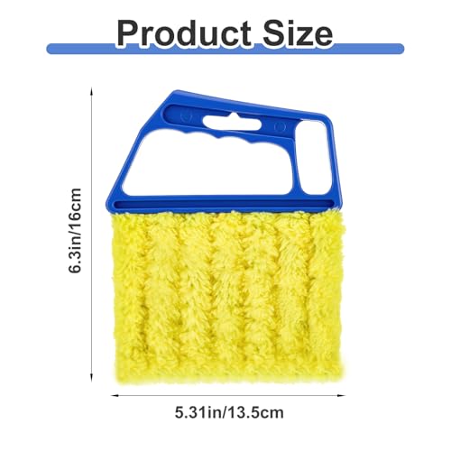 Image of 2pcs Window Venetian Blind Cleaner Duster Tool, 7-Finger Dusting Cleaner Tool for Window Venetian, Washable Shutter Cleaners Brush, Handheld Brush for Air Conditioner Wood Blinds Dust Dirt