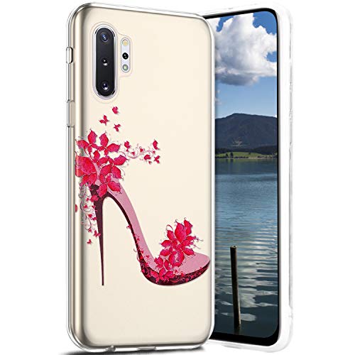 Robinsoni Case Compatible with Samsung Galaxy Note 10 Pro Phone Case Transparent Crystal See Through Cover Glossy Gel Rubber Cover Clarity Ultra Thin Cover Soft Silicone Case for Galaxy Note 10 Pro