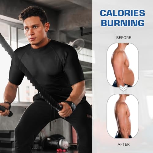 image for Cimkiz Sauna Shirt for Men, Mens Sauna Vest t shirts Gym Slimming Exer