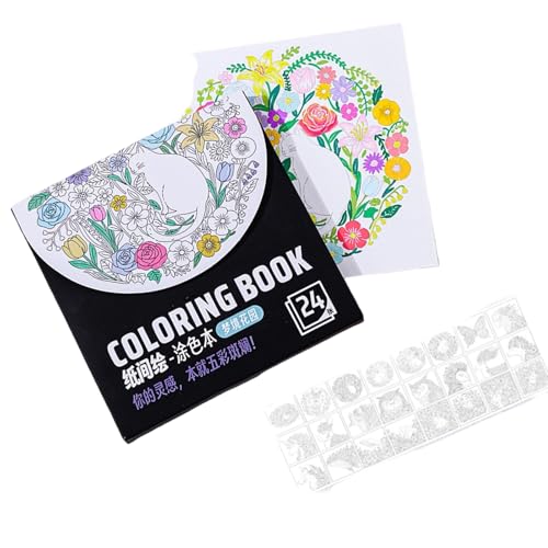 24 fogli divertente libro da colorare con pagine pre-modellate blocco di carta da disegno portatile per bambini adulti scarabocchiare schizzi libro d'arte di viaggio