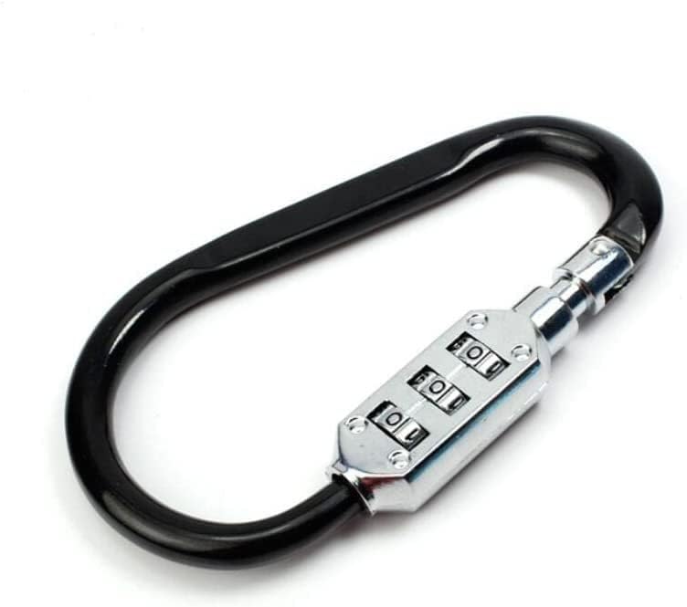 Code Padlock, Padlock, Combination Locker Padlock School Lock Coded Combination Outdoor Hiking Bag Luggage Carabiner 3 Dial Password Tool Portable Luggage Zinc Alloy(Silver)