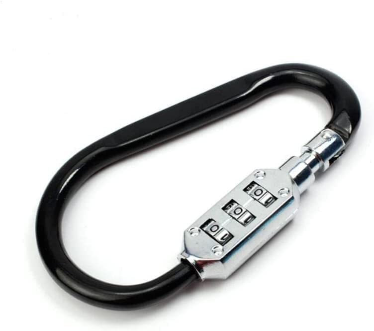 Lucchetto a combinazione con codice ripristinabile Moschettone for bagaglio a 3 cifre, strumento for password portatile, in lega di zinco(Silver,Silver)