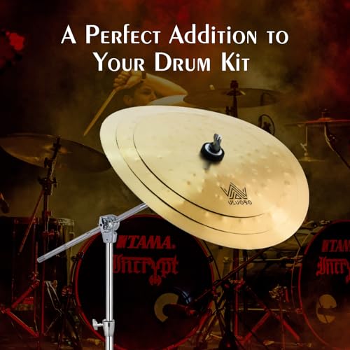 ULUOBO Clap Stack Cymbal, 3-Piece Cymbal Stack with Hammer Marks (11\", 13\", 15\"), Smack Stack Cymbals for Drum Kits - Thumbnail 5