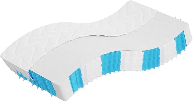 vidaXL Pocket Spring Mattress Medium Firm 100x200 cm - 7 Zones - Foam Layers - Washable Cover