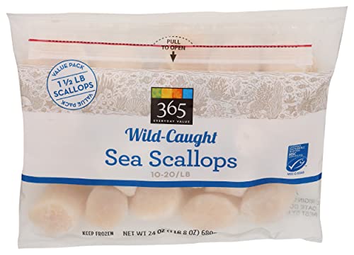365 by Whole Foods Market, Value Pack Sea Scallop Wild Frozen MSC, 24 Ounce