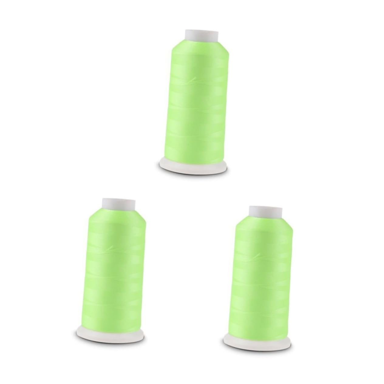 STOBOK 3piezas Hilo De Bordar Glow La Oscuridad De Yards Hilo De Coser Verde Para Bordado y Manualidades Para Ropa y Accesorios