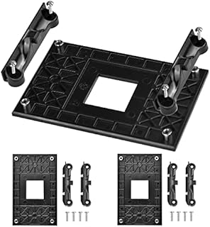 OLRWSLG 3 Pcs AMD CPU Fan Bracket Socket Retention Mounting Bracket Plastic AM4 CPU Cooler Bracket with Screws Side Fixing Holder for AM4 AMD Bracket B350 X370 A320 Motherboard (Black)