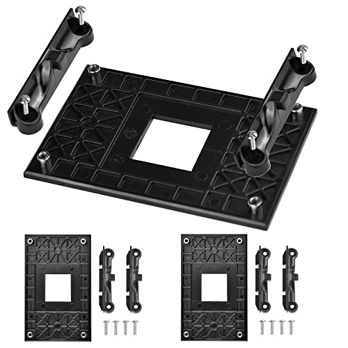 AM4 Bracket, OLRWSLG 3 Stück CPU Rückplatte ABS AM4 Sockelhalterung Halterung Lochteilung 90 x 54 mm CPU Kühlkörper Halter Schwarz CPU-Kühlerhalterung für AMD B350 X370 A320 Motherboard-Chipsatz