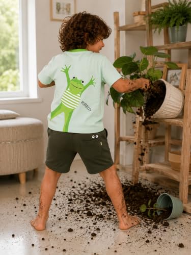 Image of Pilolo Kids Soft Cotton Lycra Pocket T-Shirt for Boys - (Combo Pack of 2)