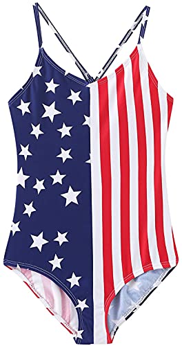 Girls One Piece Swimsuits Hawaiian Ruffle Swimwear Kids Summer Bathing Suit 3-14 Years3