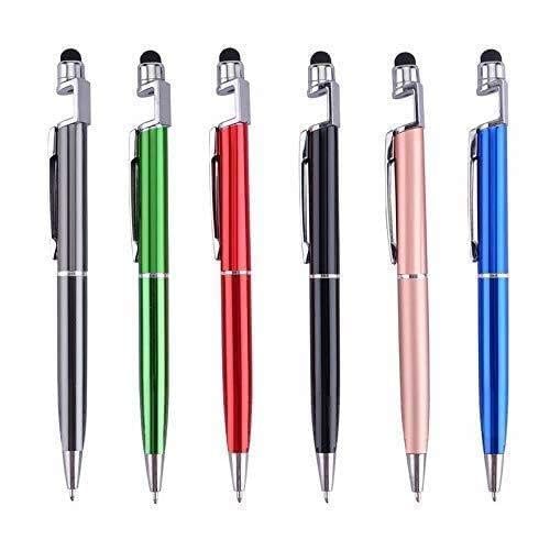 Mobile Stand Holder Universal 3 in 1 Ballpoint Function Stylus Pen, Writing Pen,Screen Wipe for All Android Touchscreen Mobile Phones and Tablets (Multi-Color) (Pack 6)-picture-53