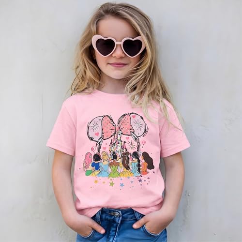 Image of Magic Kingdom Shirt for Girls - Princess Magical Shirts Cute Graphic Kids Toddler Holiday Vacation Tee Top