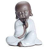 ICOBES Estatuas Y Esculturas Estatuas de Buda Esculturas Artesanales Esculturas de Figuras Geománticas Esculturas Sentadas en Meditación Esculturas Decoración Del Hogar Rojo/Blanco