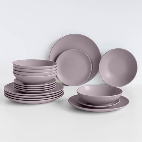 ✅ DESIGN MODERNO A SPIRALE CON FINITURA SMALTATA: Elegante decoro a cerchi concentrici con superfici lucide che valorizzano la tavola e donano uno stile contemporaneo, perfetto sia per l’uso quotidiano che per occasioni speciali.