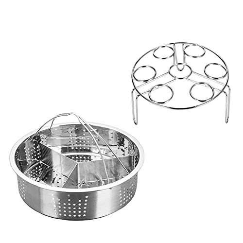 Image of ARTISOUL 3X Stainless Steel Steamer Basket for 5 /6 /8 Qt Instant Pot Vetables Tamale