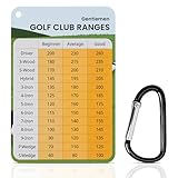 MINGLITAI 2-Pack Golf Club Distance Card, Golf Club Range Chart Card, Quick Reference Yardage Card, Sturdy Golf Yardage Card for Seasoned Golfers, Average or Beginners